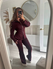 Load image into Gallery viewer, Burgundy Bailey Sculpted Tracksuit