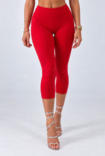 Load image into Gallery viewer, Red Stacey Capri Leggins