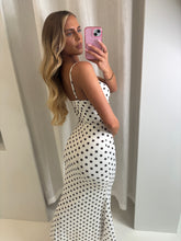 Load image into Gallery viewer, White Mallory Polka Dot Maxi Dress