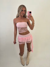 Load image into Gallery viewer, Pink Clíona Lace Ruffle Co-Ord