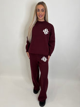 Load image into Gallery viewer, Wine Tara Logo Knit Co-ord