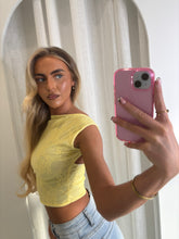 Load image into Gallery viewer, Yellow Vikki Backless Lace Top