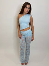 Load image into Gallery viewer, Baby Blue Talia Lace Flared Co-ord