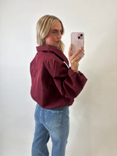 Load image into Gallery viewer, Wine Sandra High-Neck Jacket