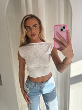 Load image into Gallery viewer, White Vikki Backless Lace Top