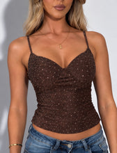 Load image into Gallery viewer, Brown Taylor Diamanté Corset Top