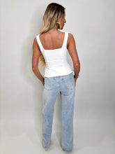 Load image into Gallery viewer, White Jessy Gold Button Top