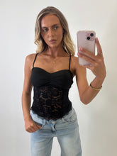 Load image into Gallery viewer, Black Becky Corset Top