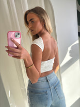Load image into Gallery viewer, White Vikki Backless Lace Top