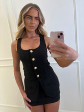 Load image into Gallery viewer, Black Holly Gold Button Co-ord