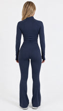 Load image into Gallery viewer, Navy Poppi Contrast Flare Co-ord