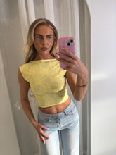 Load image into Gallery viewer, Yellow Vikki Backless Lace Top