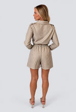 Load image into Gallery viewer, Beige Carly Printed Shirt & Shorts Co-Ord Set