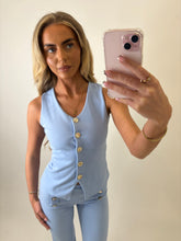 Load image into Gallery viewer, Blue Victoria Button Co-ord