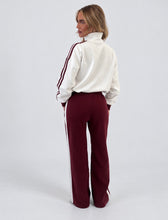 Load image into Gallery viewer, Burgundy Harley Contrast Stripe Half Zip Tracksuit