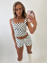 Load image into Gallery viewer, White Lucinda Polka Dot Co-ord
