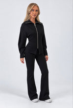 Load image into Gallery viewer, Black Bailey Sculpted Tracksuit