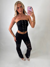 Load image into Gallery viewer, Black Bria Lace Co-Ord