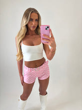 Load image into Gallery viewer, Pink Polka Dot Kyrah Mini Shorts