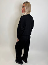 Load image into Gallery viewer, Black Tara Logo Knit Co-ord