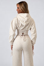 Load image into Gallery viewer, Cream Norah Sculpted Lace-Up Tracksuit