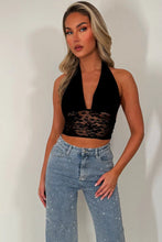 Load image into Gallery viewer, Black Mya Halter-neck Top