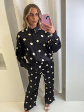 Load image into Gallery viewer, Black Gemma Polka Dot Silk Co-ord