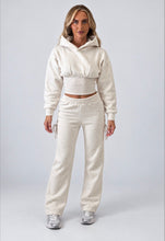 Load image into Gallery viewer, Cream Norah Sculpted Lace-Up Tracksuit