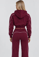 Load image into Gallery viewer, Burgundy Contrast Pippa Hoodie & Jogger Co-Ord