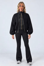 Load image into Gallery viewer, Black Masie Zip-Up Jacket