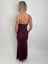 Load image into Gallery viewer, Wine Sienna Rhinestone Maxi Dress