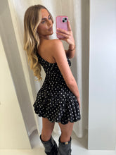 Load image into Gallery viewer, Black Hallie Polka Dot Dress