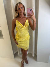 Load image into Gallery viewer, Yellow Ami Sequin Dress