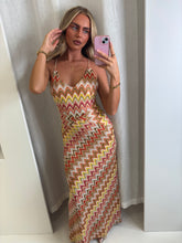 Load image into Gallery viewer, Orange Reagan Multi Print Maxi Dress