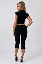 Load image into Gallery viewer, Black Michaela High Neck Top