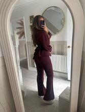 Load image into Gallery viewer, Burgundy Bailey Sculpted Tracksuit