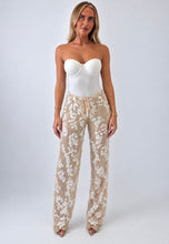 Load image into Gallery viewer, Cream Tasha Sequin Trousers