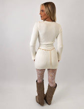 Load image into Gallery viewer, White Erin Ribbed Knit Mini Dress