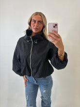 Load image into Gallery viewer, Black Sandra High-Neck Jacket