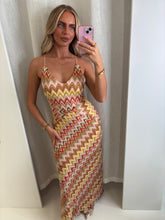 Load image into Gallery viewer, Orange Reagan Multi Print Maxi Dress