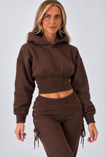 Load image into Gallery viewer, Chocolate Brown Norah Sculpted Lace-Up Tracksuit