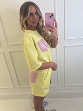 Load image into Gallery viewer, Yellow Lisa Rhinestone Pocket Co-ord