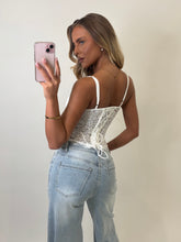Load image into Gallery viewer, White Becky Corset Top