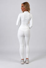 Load image into Gallery viewer, White Daisy Sculpted Zip-Up Co Ord Set