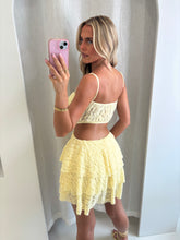 Load image into Gallery viewer, Yellow Nola Lace Mini Dress