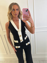 Load image into Gallery viewer, Black Alanna Gold Button Co-ord