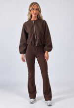 Load image into Gallery viewer, Chocolate Brown Zip-Up Jacket