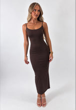 Load image into Gallery viewer, Chocolate Lexi Slinky Cami Maxi Dress