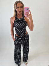 Load image into Gallery viewer, Black Azaria Polka Dot Co-ord