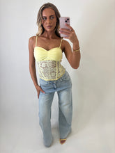 Load image into Gallery viewer, Yellow Becky Corset Top